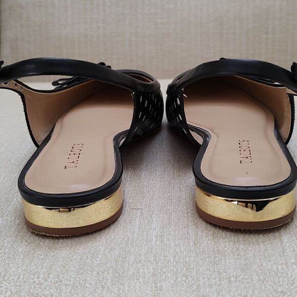 Talbot's Edison Slingback Bow Flats - Dot Print - Picture 5 of 13